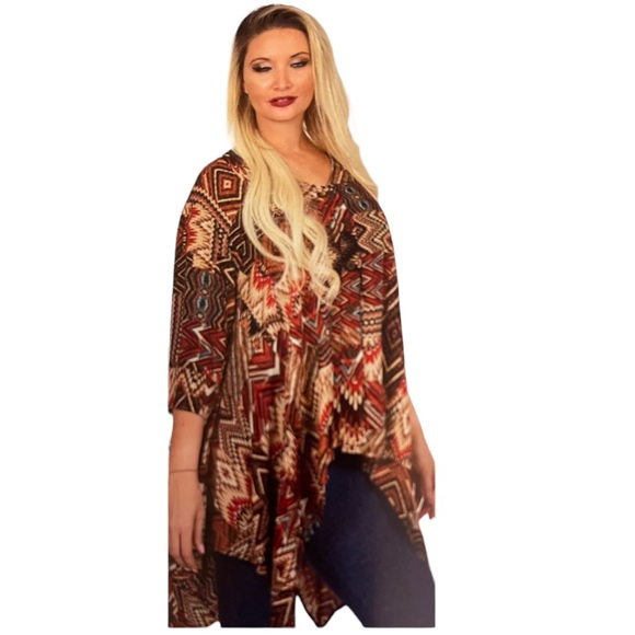 Sacred Threads Tops - BL/RD 11. 221852.  TUNIC by Sacred Threads  L/XL